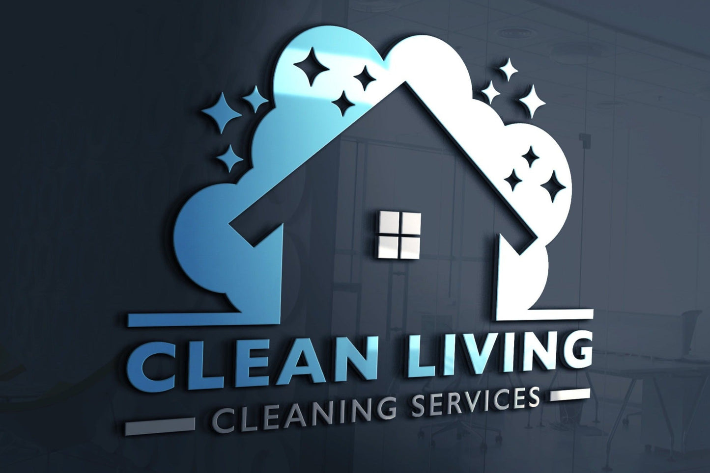 Logo Design - House Cleaning Design | Housekeeping Logo | Maid Services | Cleaning Business