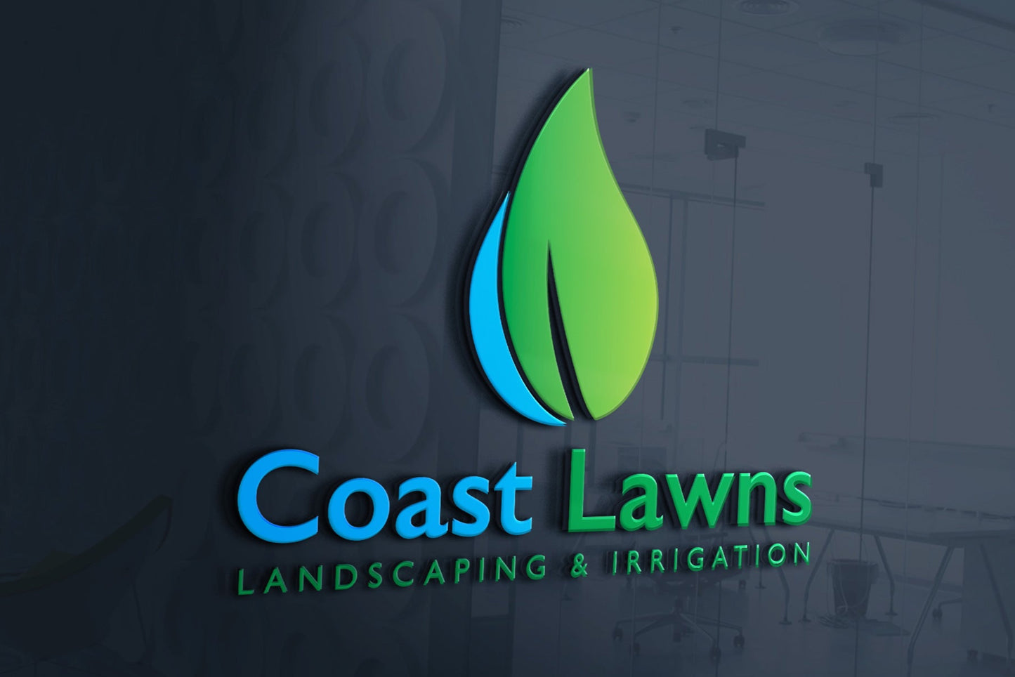 Logo Design - Landscaping Logo | Irrigation Logo Design | Lawn Care Logo | Yard Care | Leaf Design