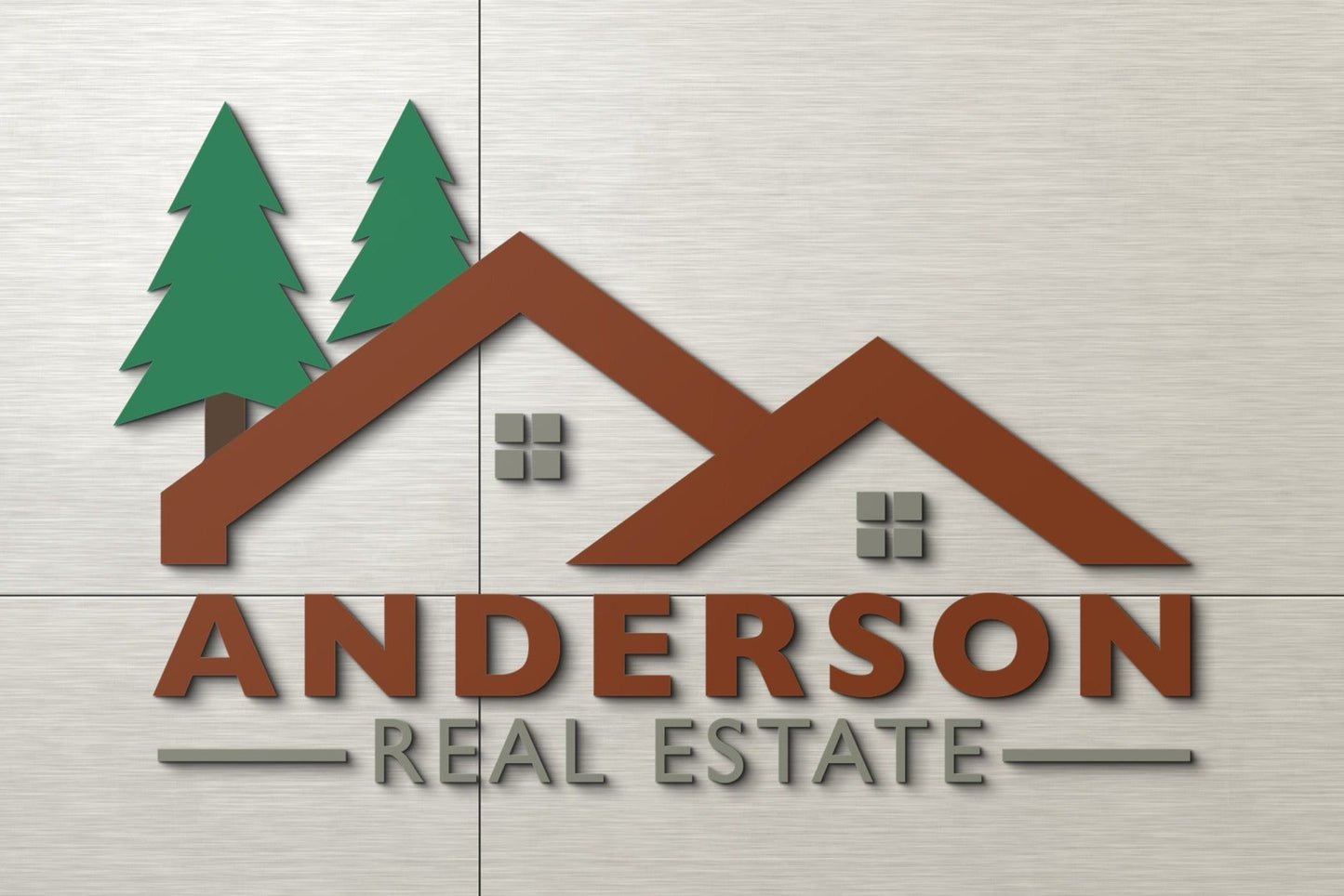 Logo Design Real Estate Realtor Property Management Construction Roofing Tree