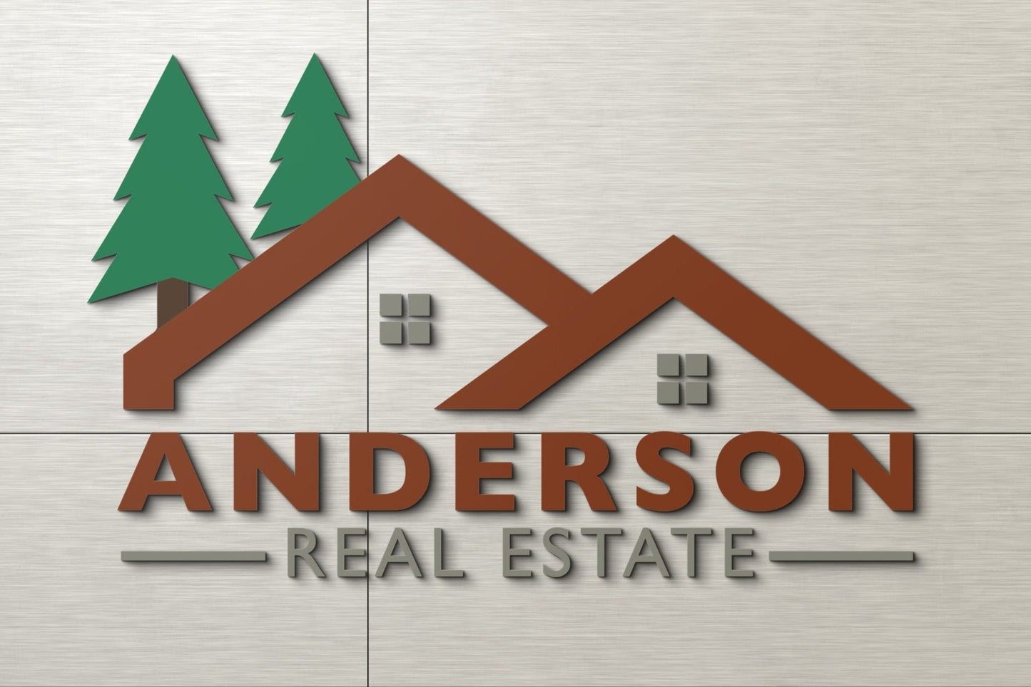 Logo Design Real Estate Realtor Property Management Construction Roofing Tree
