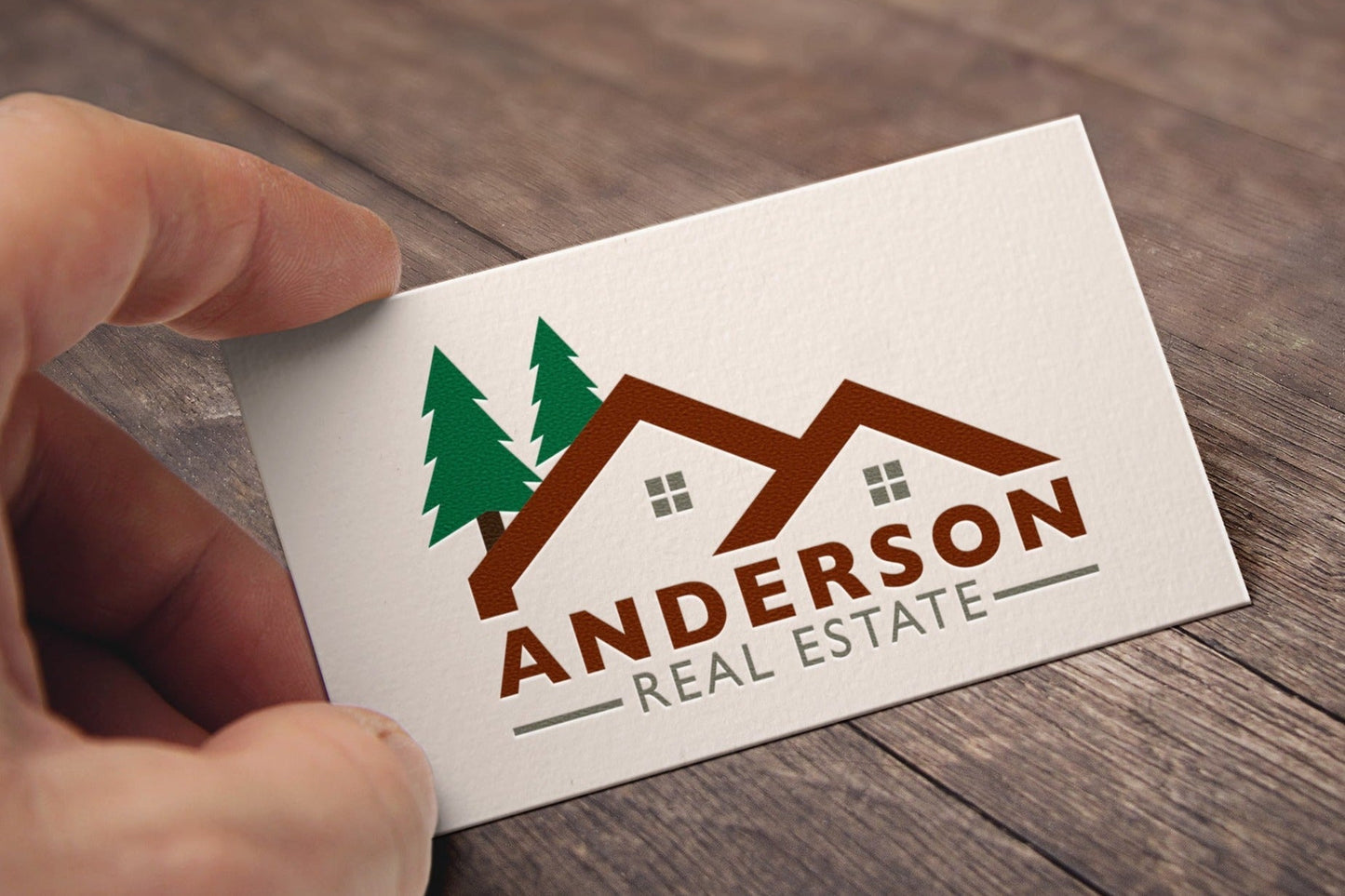 Logo Design Real Estate Realtor Property Management Construction Roofing Tree