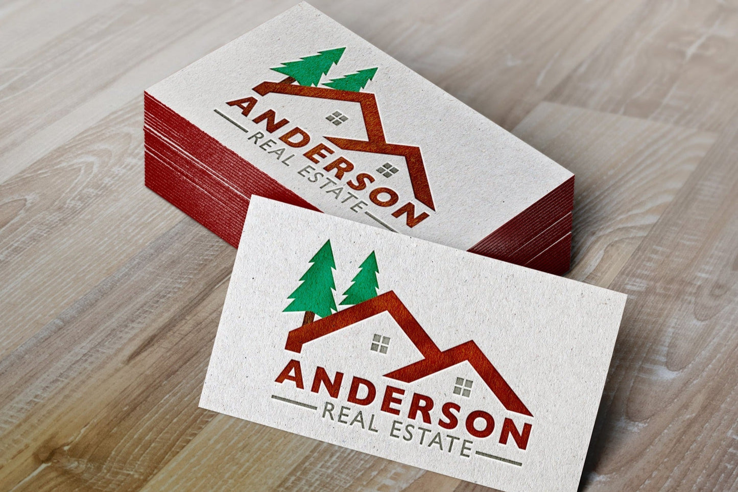 Logo Design Real Estate Realtor Property Management Construction Roofing Tree
