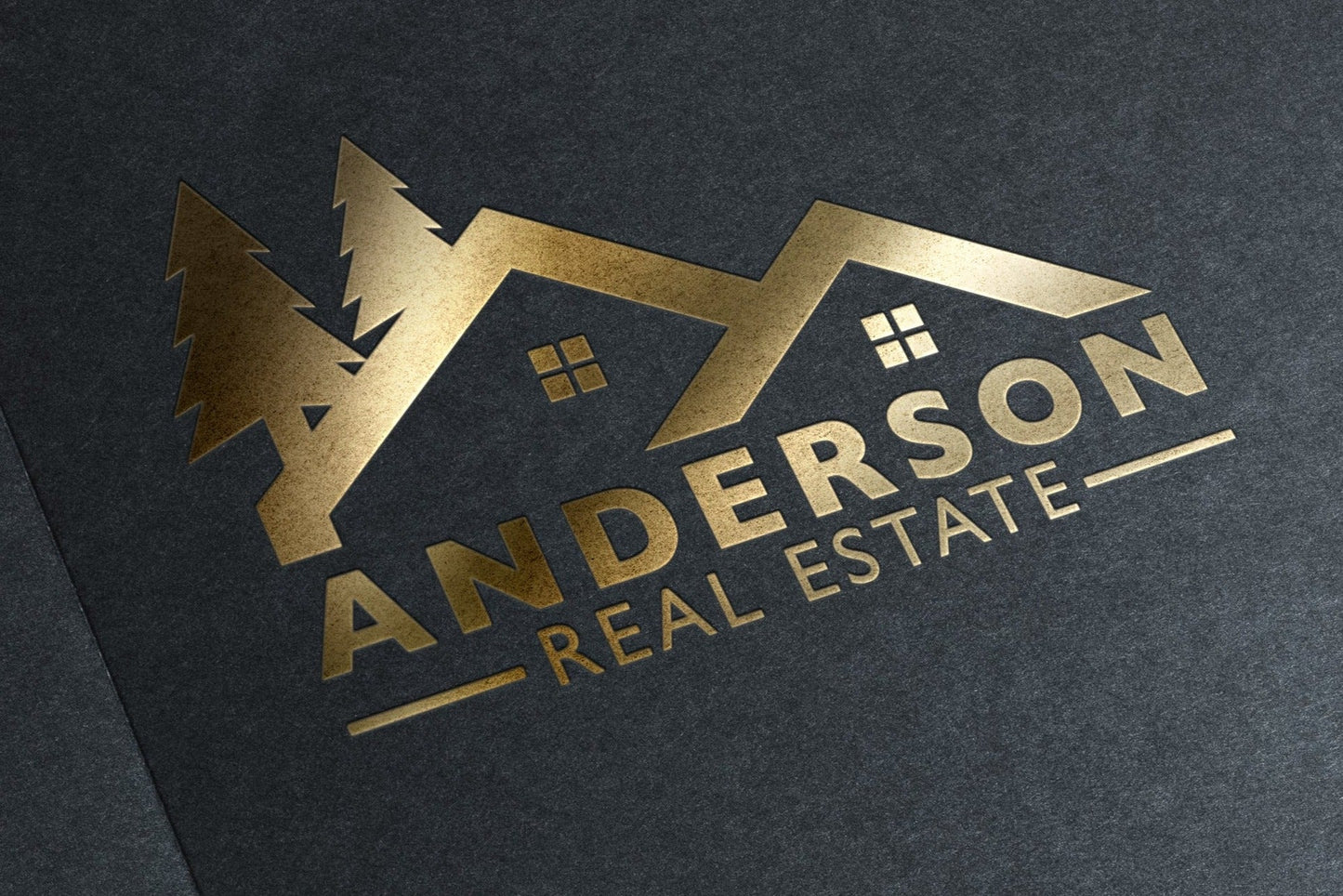 Logo Design Real Estate Realtor Property Management Construction Roofing Tree