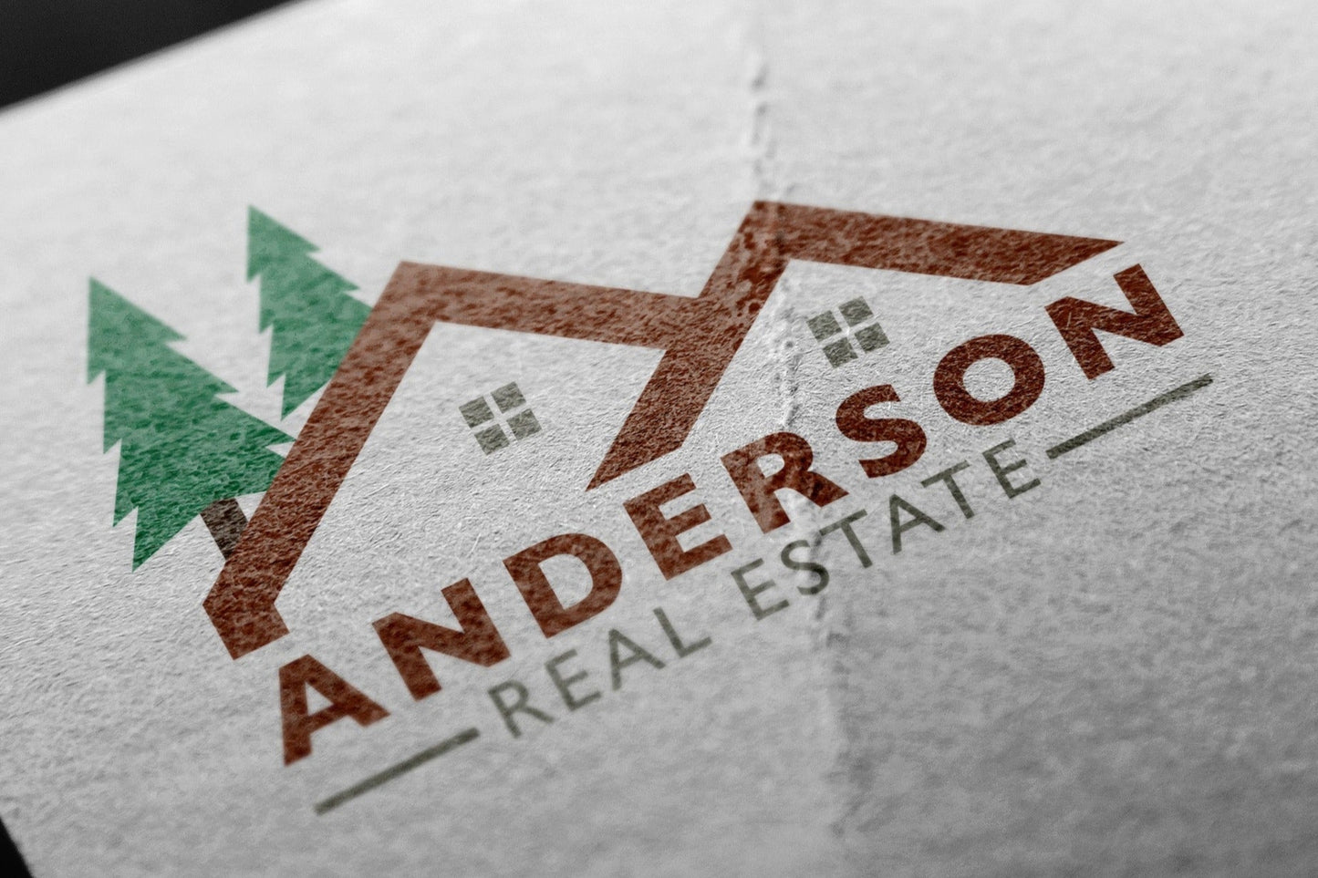Logo Design Real Estate Realtor Property Management Construction Roofing Tree