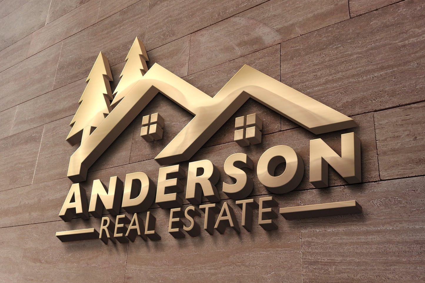 Logo Design Real Estate Realtor Property Management Construction Roofing Tree