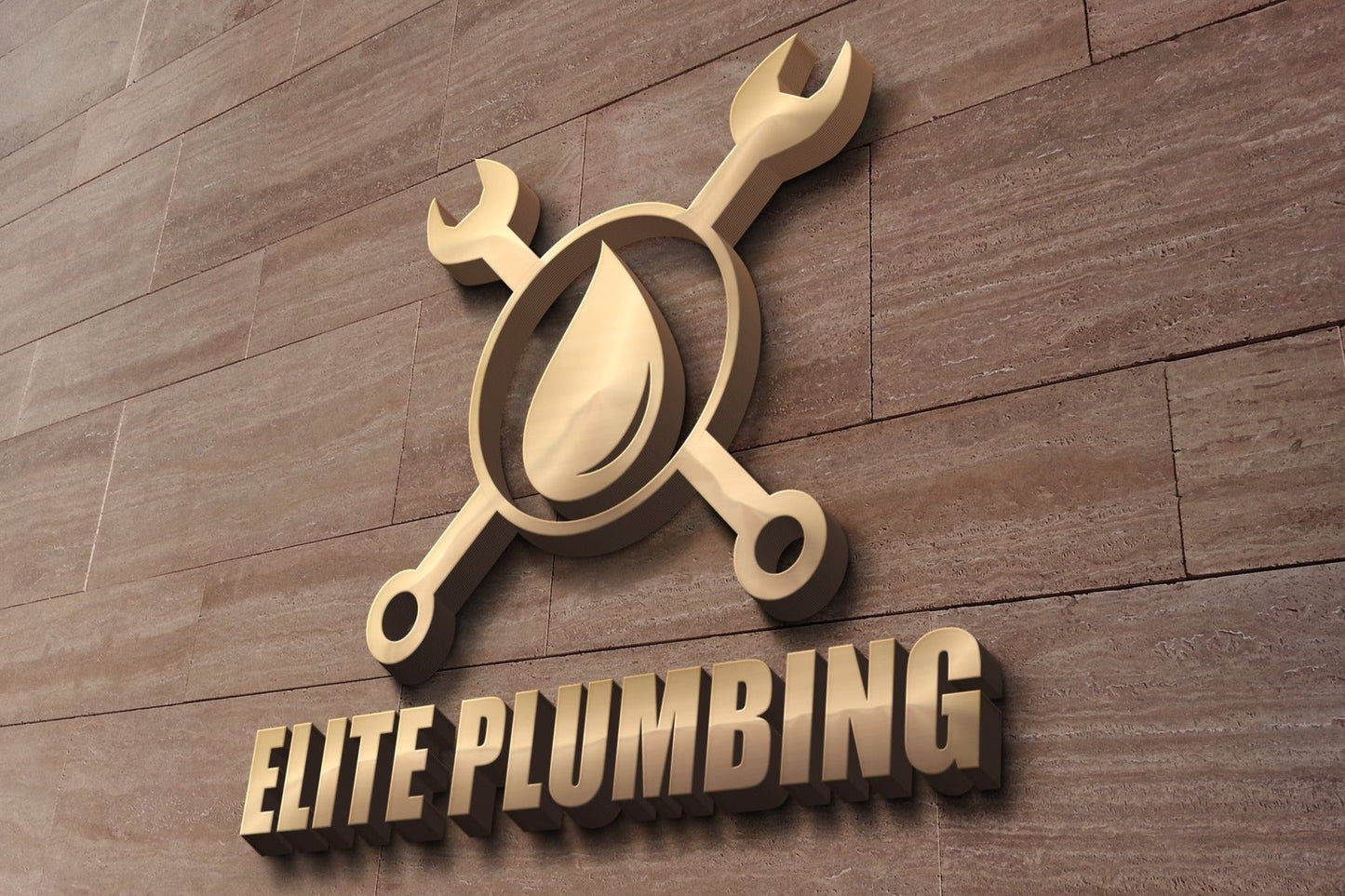 Logo Design - Plumbing Services Logo | Plumber Logo | Wrench | Plumbing Business Logo