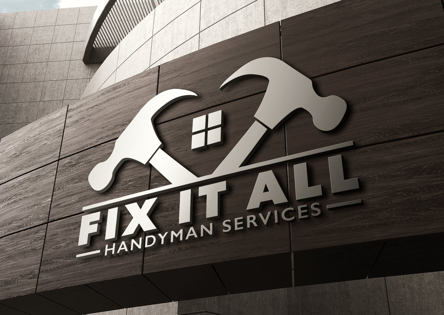 Copy of Logo Design - Construction Business | House Design | Hammer Design | HandyMan Services