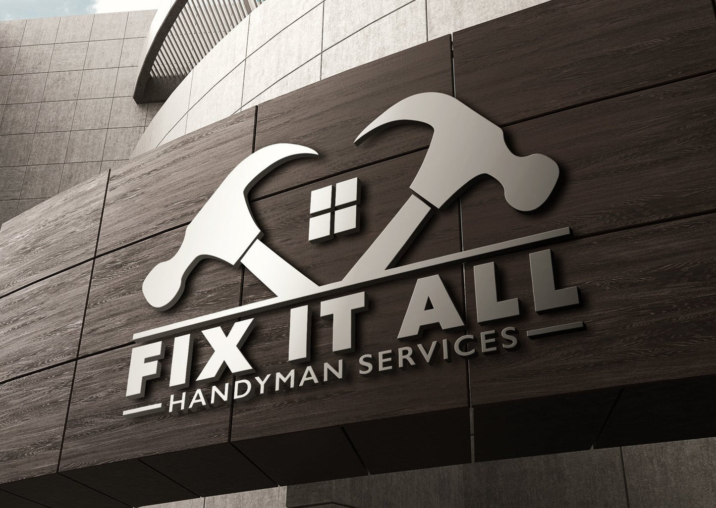 Copy of Logo Design - Construction Business | House Design | Hammer Design | HandyMan Services