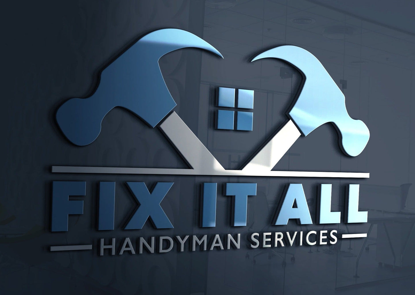 Copy of Logo Design - Construction Business | House Design | Hammer Design | HandyMan Services