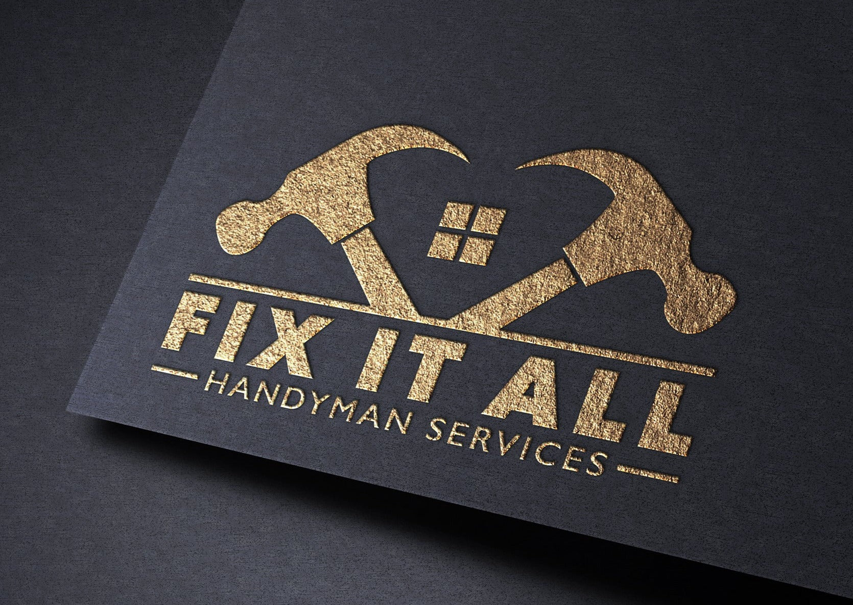 Copy of Logo Design - Construction Business | House Design | Hammer Design | HandyMan Services