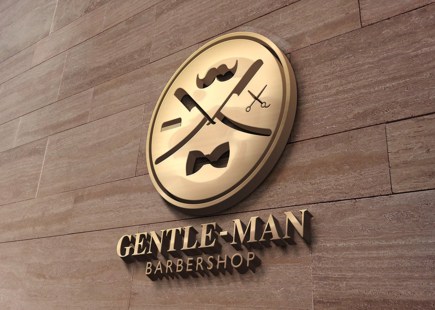 Barbershop Logo Design | Barber | Barber Shop Logo | Barber Logo | Mustache Design | Scissors | Comb