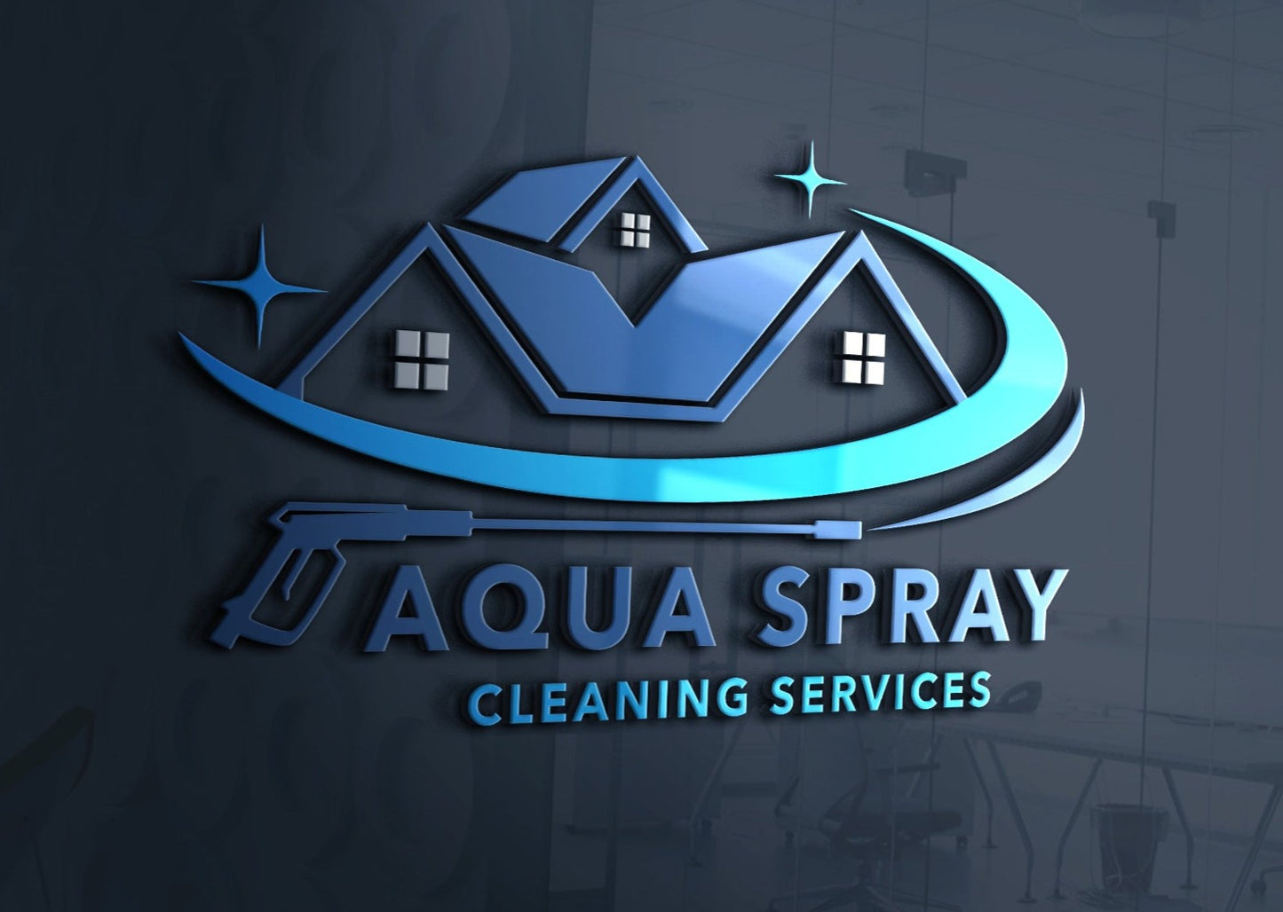 Logo Design - Pressure Washing Logo | Cleaning Services Design | Pressure Washer Design | House Cleaning Logo