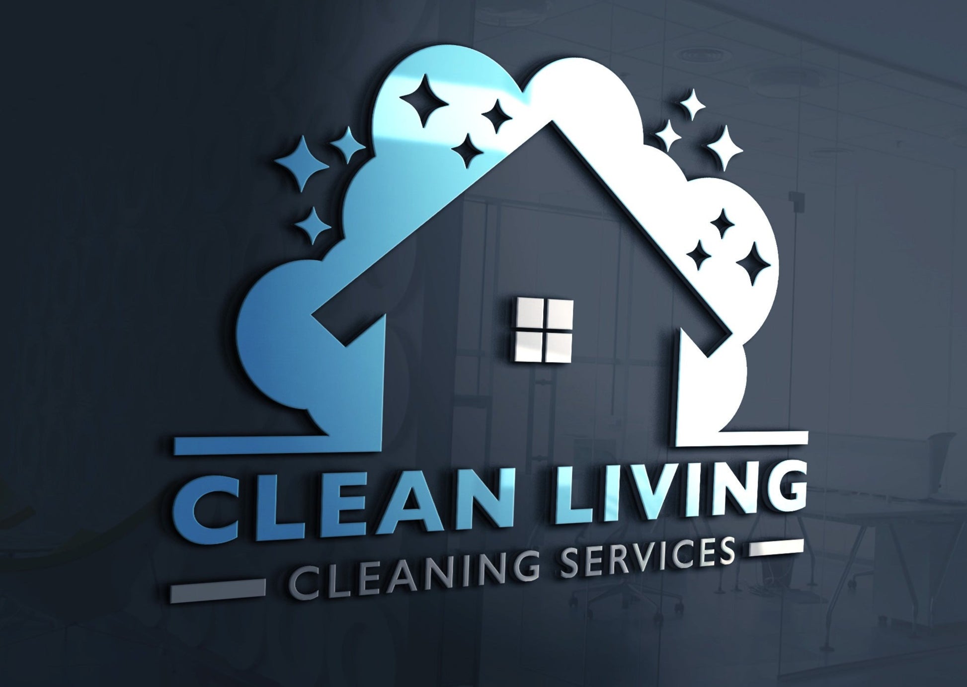 Logo Design - House Cleaning Design | Housekeeping Logo | Maid Services | Cleaning Business