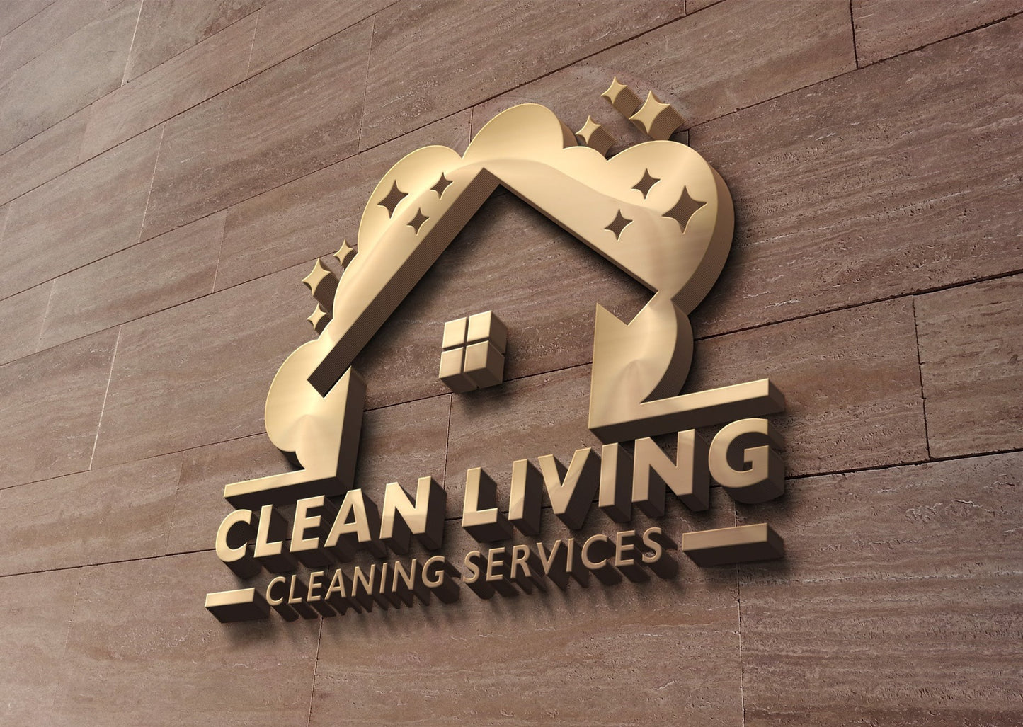 Logo Design - House Cleaning Design | Housekeeping Logo | Maid Services | Cleaning Business