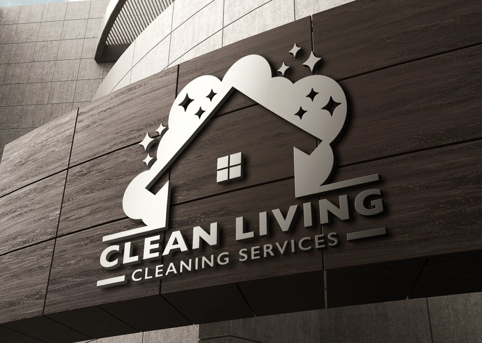 Logo Design - House Cleaning Design | Housekeeping Logo | Maid Services | Cleaning Business