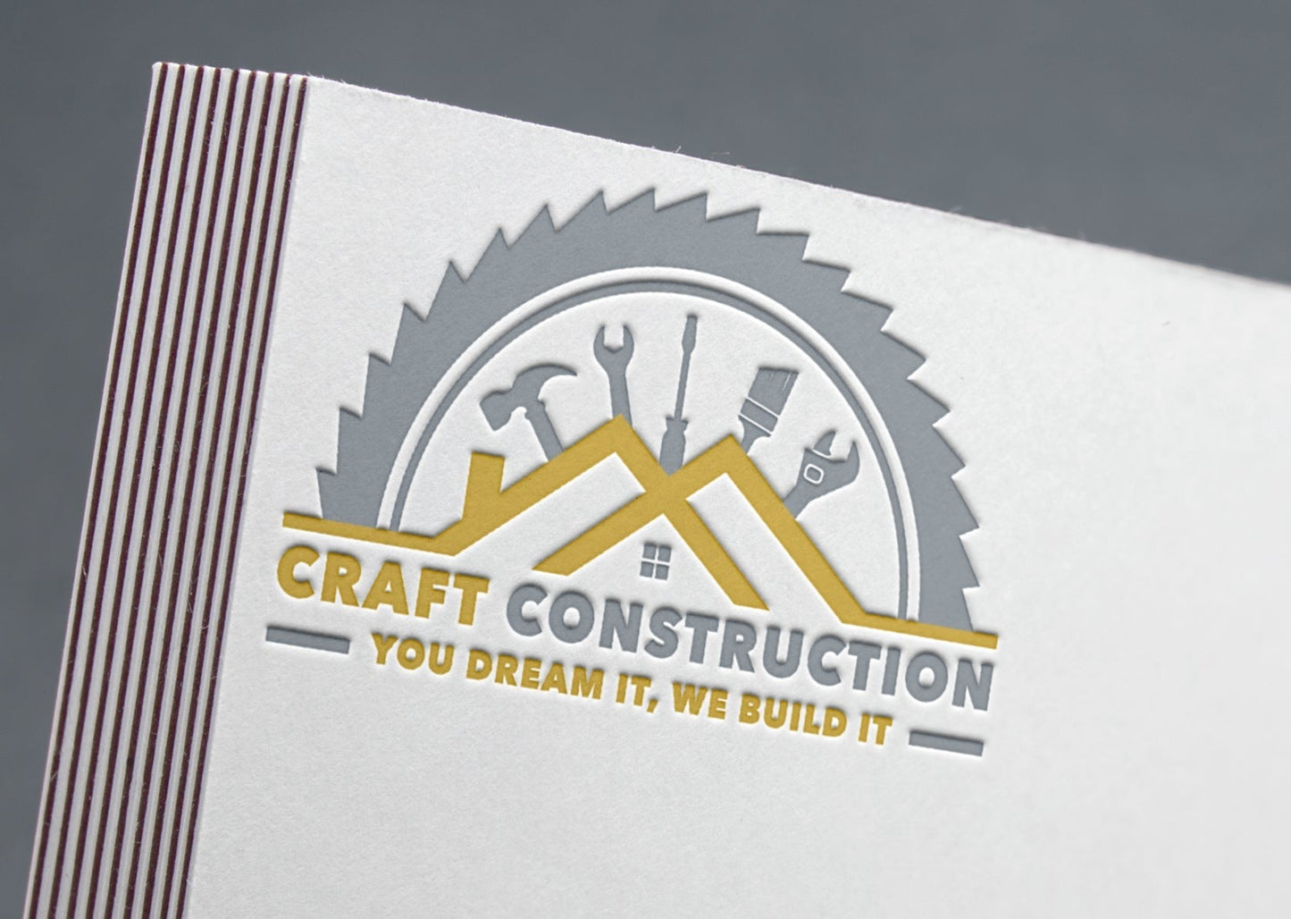 Construction Logo Design | Construction Company Logo | Home Remodeling Business Logo | Home Repair Services | Handyman Logo | Hammer Logo