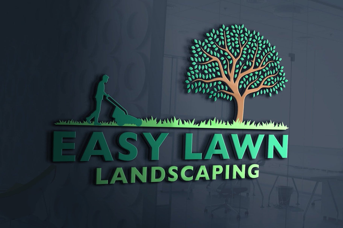 Lawn Care Logo Design | Landscaping Logo Design | Yard Care | Landscaping Company Logo | Lawn Maintenance | Landscaper | Lawn Mower Design