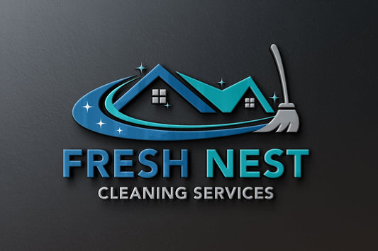 Logo Design - Cleaning Business Logo | House Cleaning Service Logo | Cleaning Services Logo Design