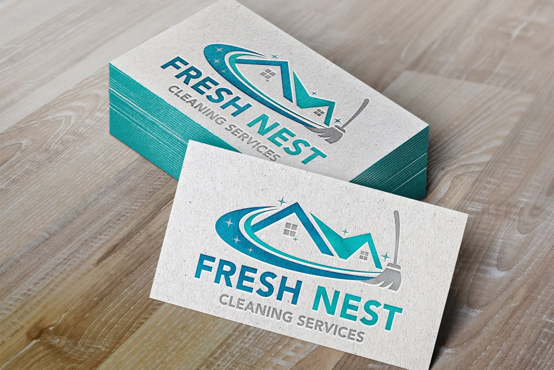 Logo Design - Cleaning Business Logo | House Cleaning Service Logo | Cleaning Services Logo Design