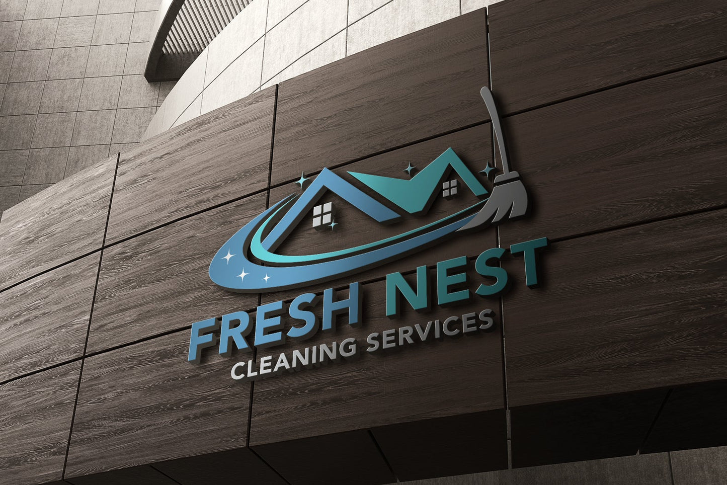 Logo Design - Cleaning Business Logo | House Cleaning Service Logo | Cleaning Services Logo Design