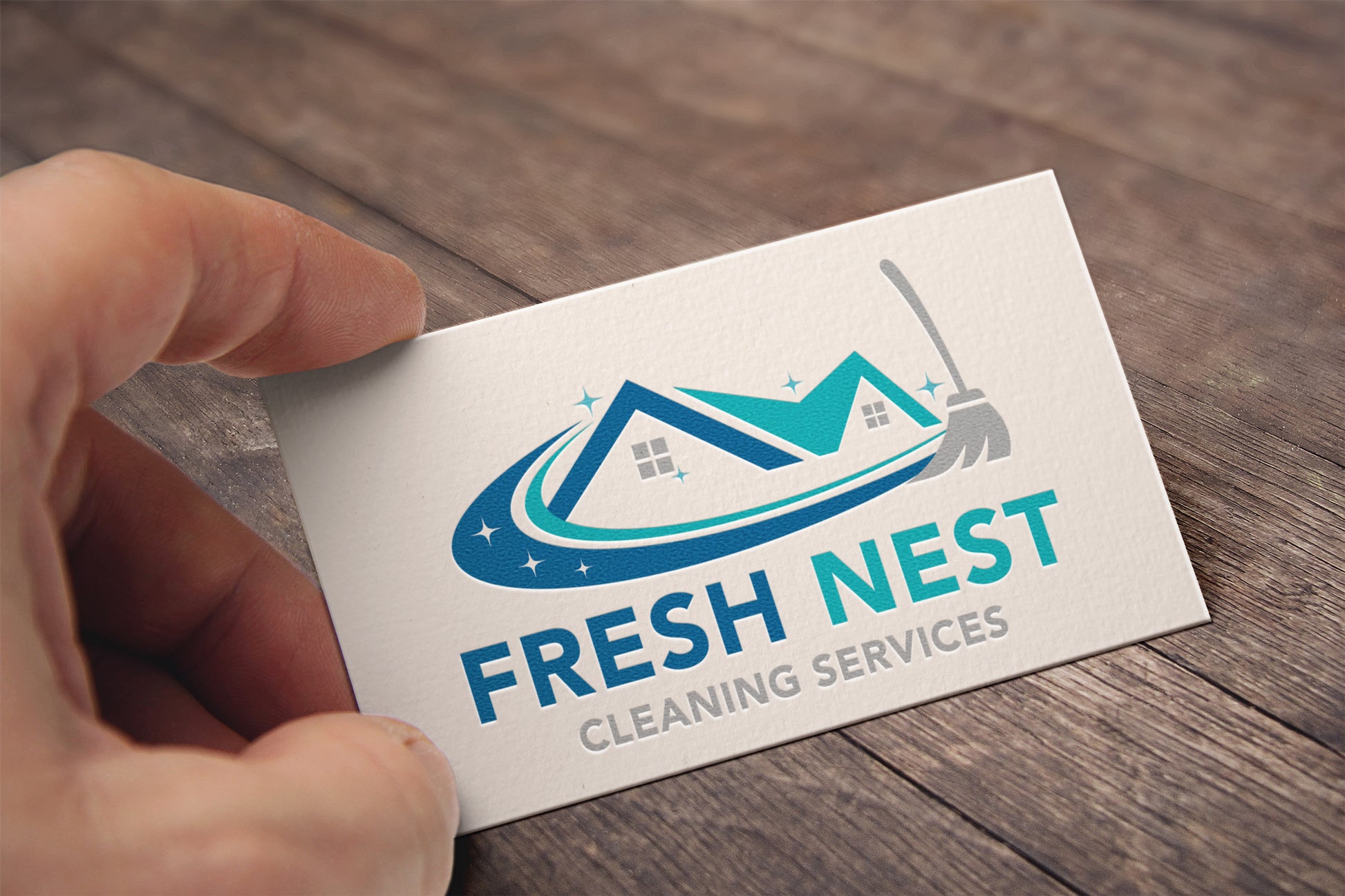 Logo Design - Cleaning Business Logo | House Cleaning Service Logo | Cleaning Services Logo Design