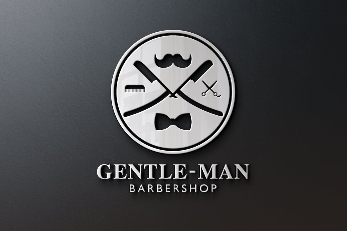 Logo Design - Barbershop Logo Design | Barber Logo | Mustache Design | Hairy Stylist