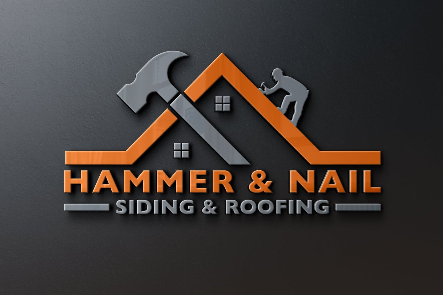 Logo Design - Construction Business Logo | House Design | Hammer Design | HandyMan Services Logo