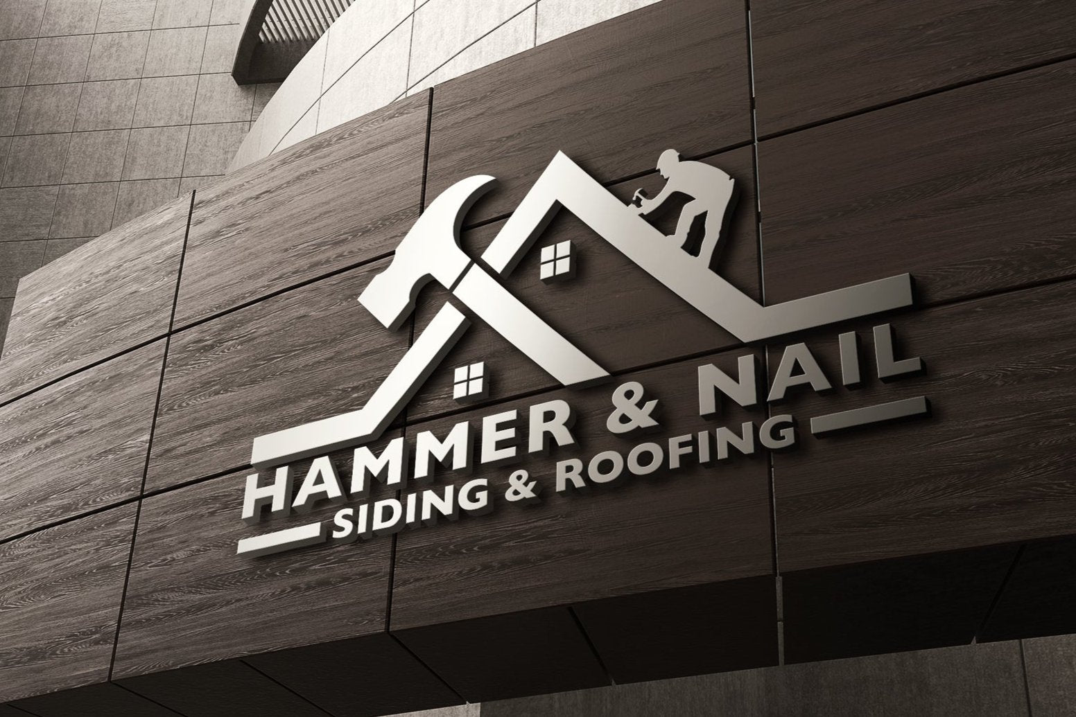 Logo Design - Construction Business Logo | House Design | Hammer Design | HandyMan Services Logo