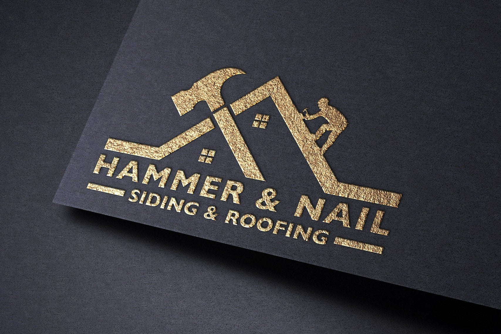 Logo Design - Construction Business Logo | House Design | Hammer Design | HandyMan Services Logo