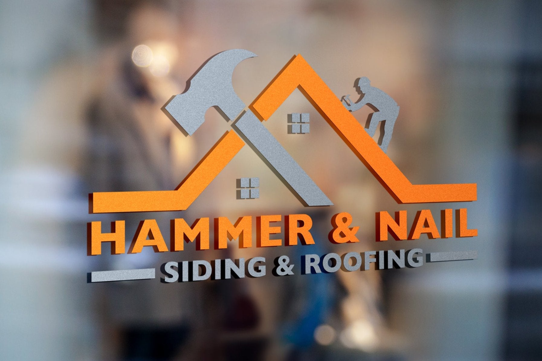 Logo Design - Construction Business Logo | House Design | Hammer Design | HandyMan Services Logo