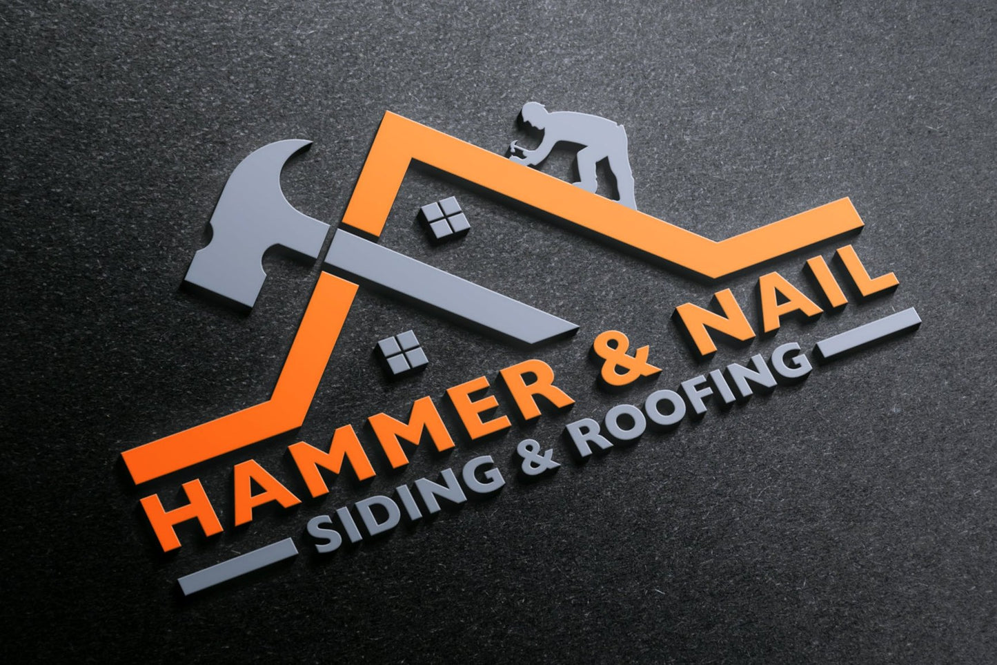 Logo Design - Construction Business Logo | House Design | Hammer Design | HandyMan Services Logo