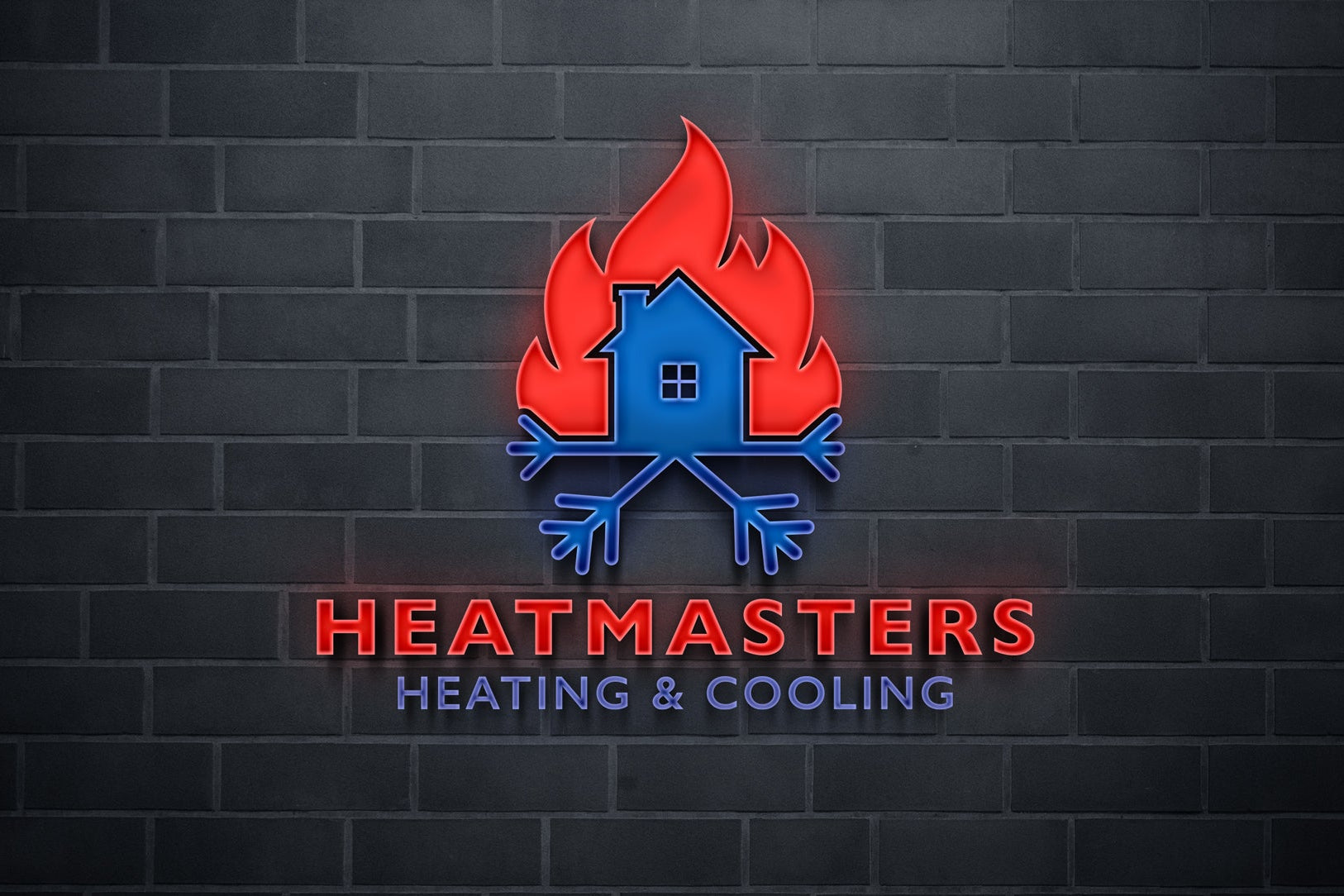 Logo Design - Heating and Air Conditioning Logo | HVAC Logo Design | Heating Cooling Logo Design