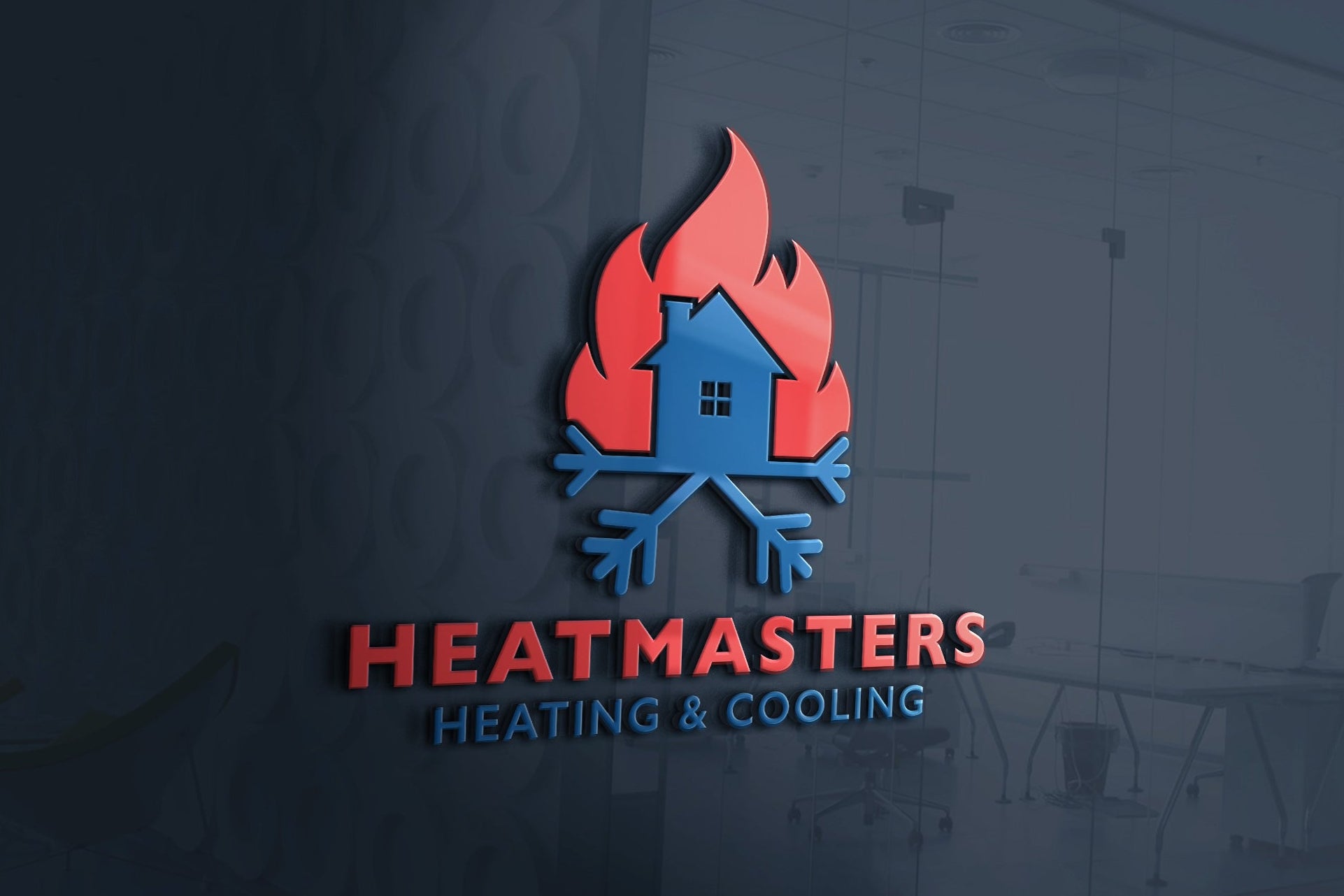 Logo Design - Heating and Air Conditioning Logo | HVAC Logo Design | Heating Cooling Logo Design