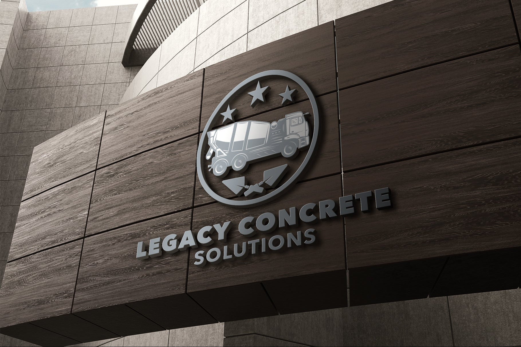 Logo Design - Construction Logo Design | Concrete Business Logo | Cement Truck Logo | Concrete Company Logo