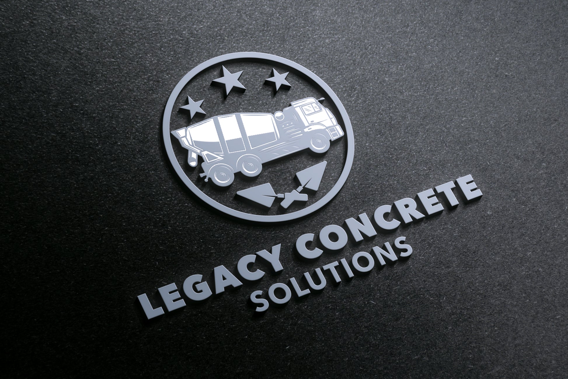 Logo Design - Construction Logo Design | Concrete Business Logo | Cement Truck Logo | Concrete Company Logo