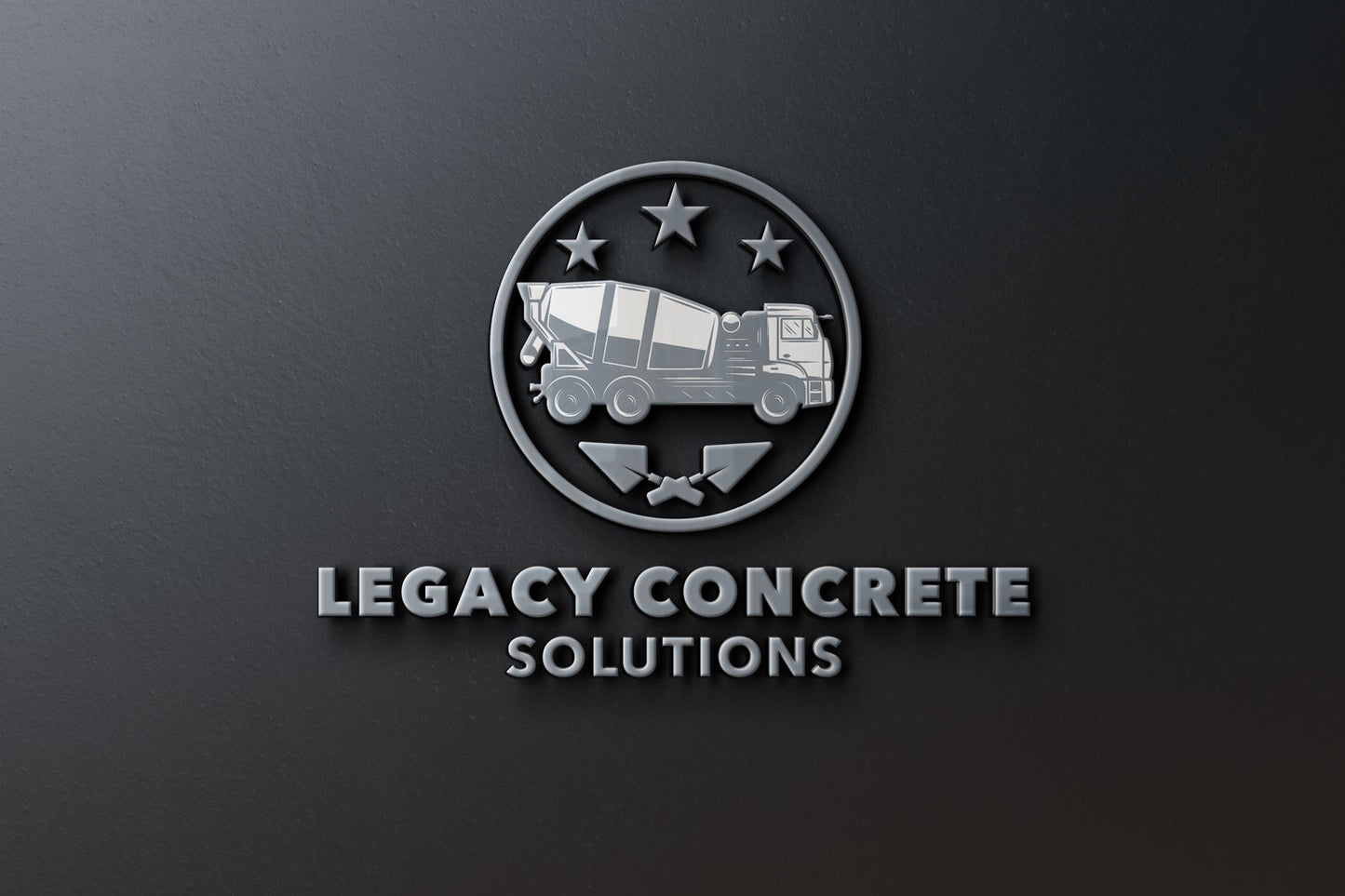 Logo Design - Construction Logo Design | Concrete Business Logo | Cement Truck Logo | Concrete Company Logo