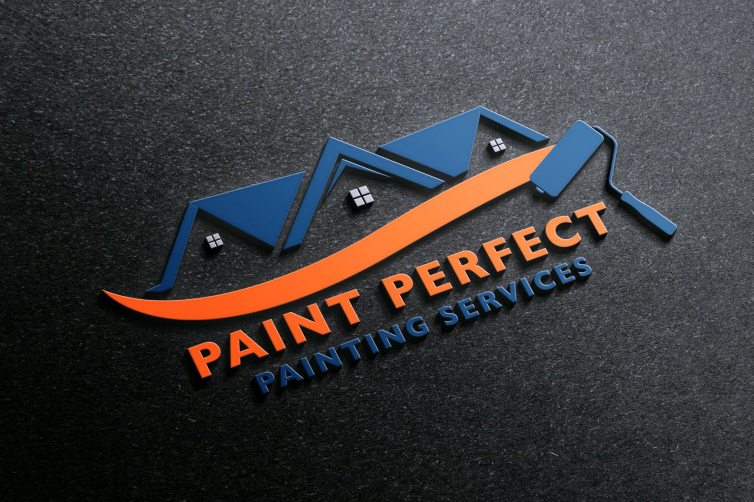 Painting Business Logo Design | Painting Company Logo | Paint Brush Logo Design | Paint Roller Design | Paint Services Logo | Construction