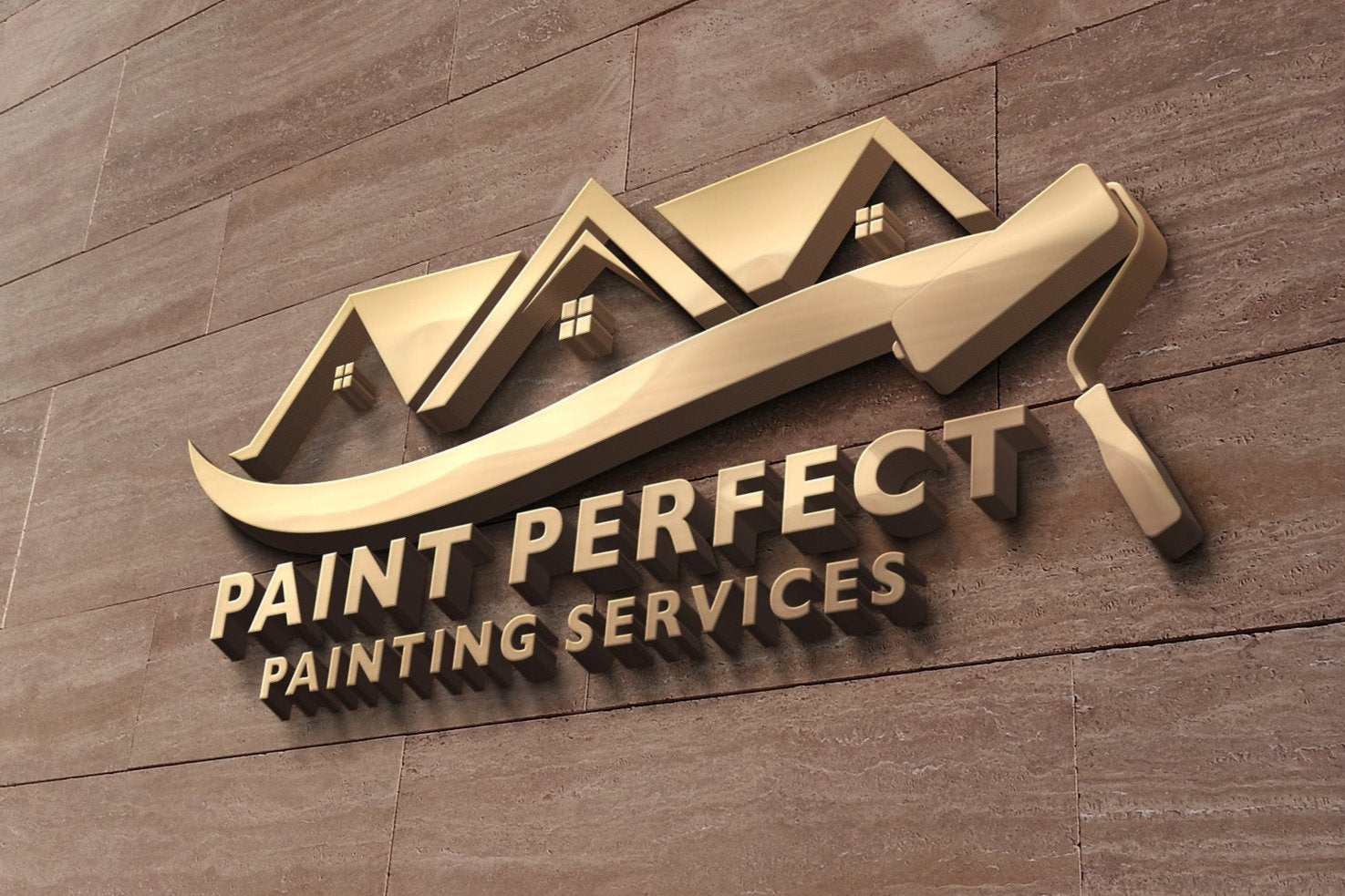 Painting Business Logo Design | Painting Company Logo | Paint Brush Logo Design | Paint Roller Design | Paint Services Logo | Construction