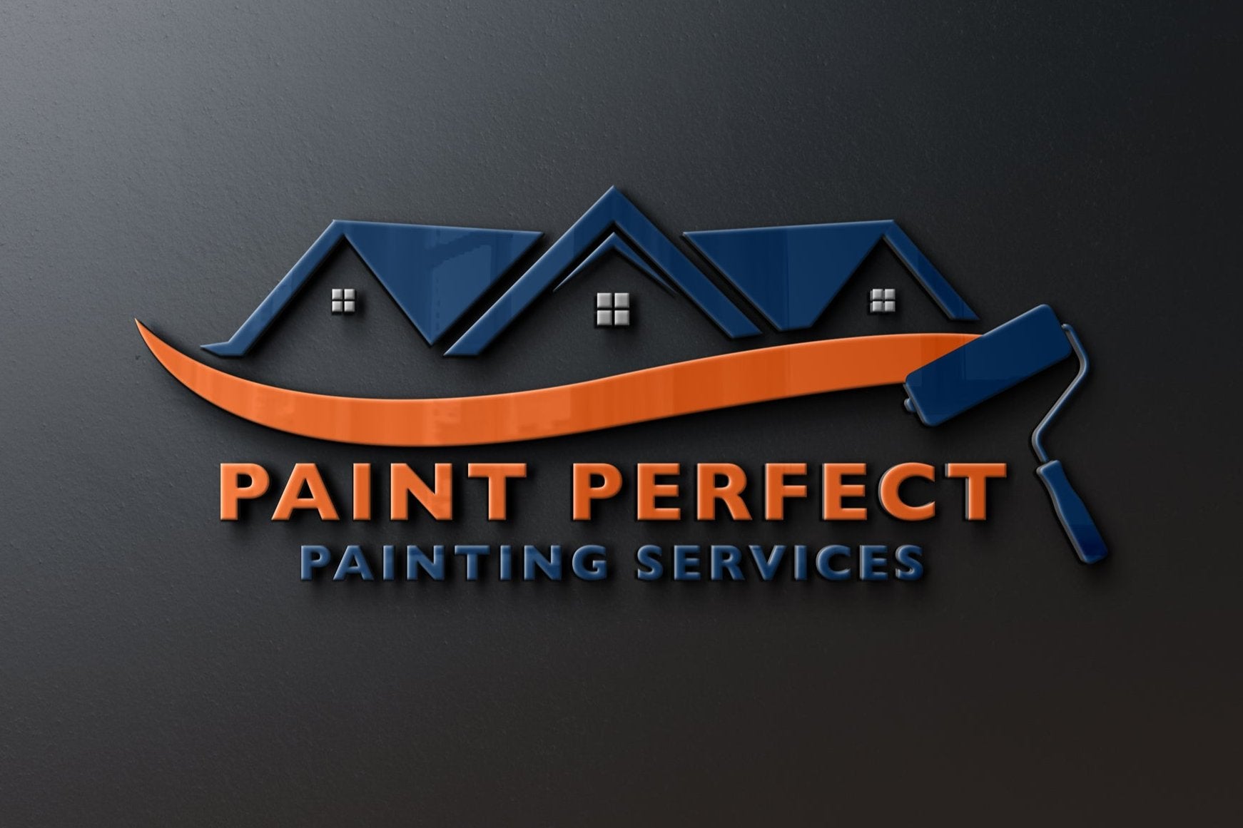 Painting Business Logo Design | Painting Company Logo | Paint Brush Logo Design | Paint Roller Design | Paint Services Logo | Construction