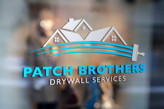Logo Design - Drywall Services Logo | Construction Logo Design | Drywall Business Logo | Repair Man Logo