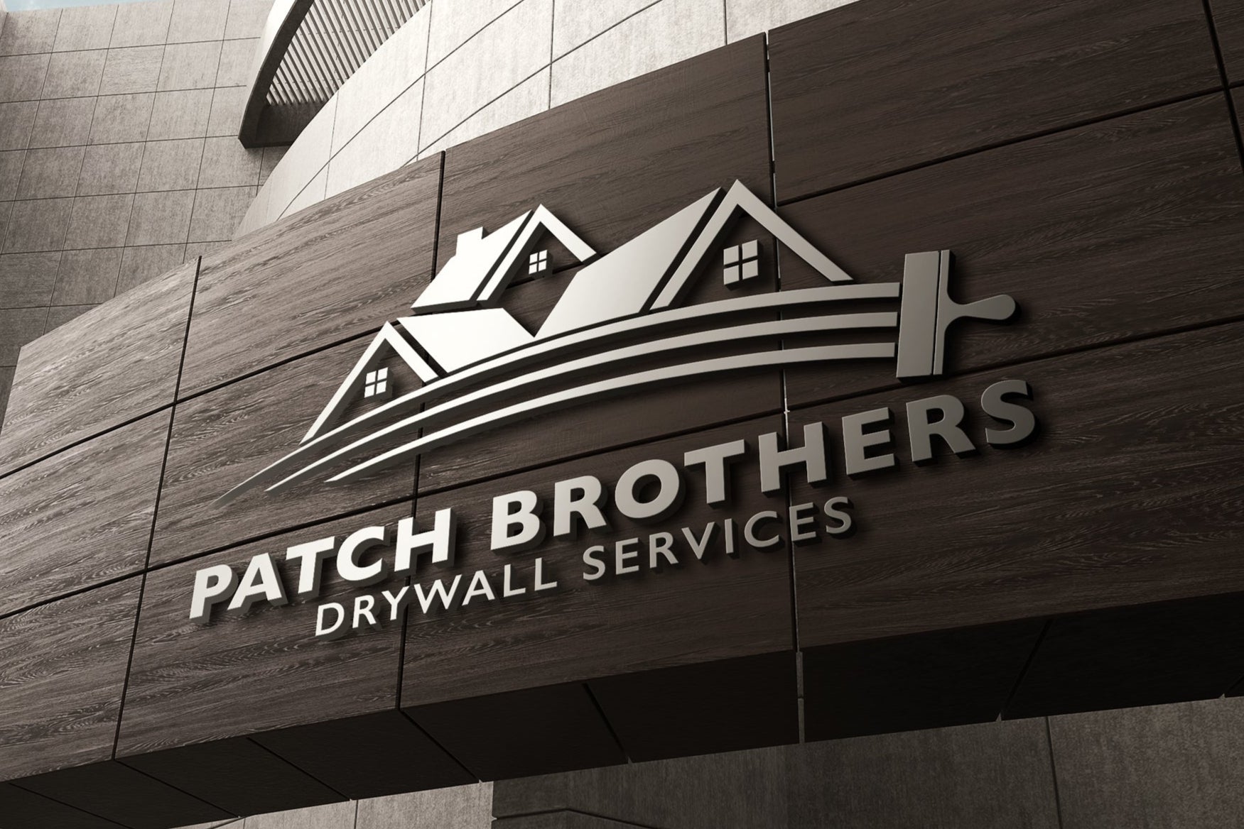 Logo Design - Drywall Services Logo | Construction Logo Design | Drywall Business Logo | Repair Man Logo