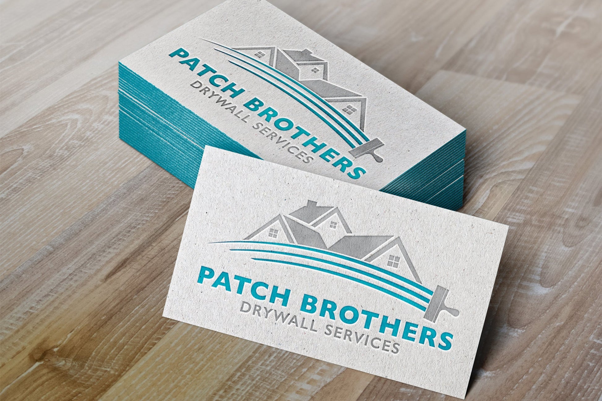 Logo Design - Drywall Services Logo | Construction Logo Design | Drywall Business Logo | Repair Man Logo