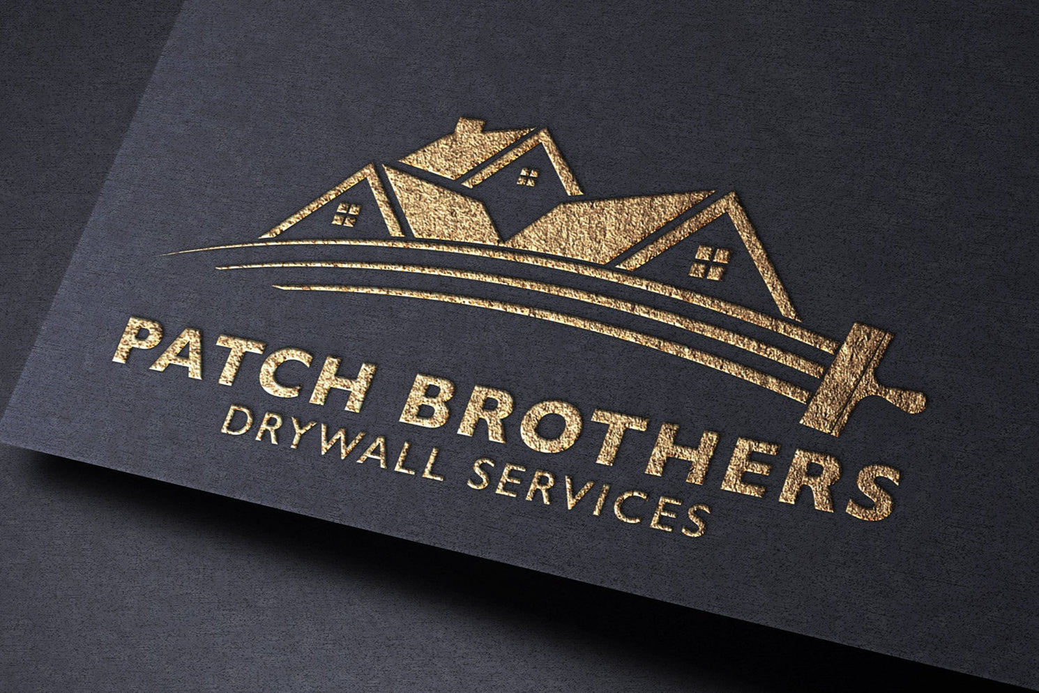 Logo Design - Drywall Services Logo | Construction Logo Design | Drywall Business Logo | Repair Man Logo