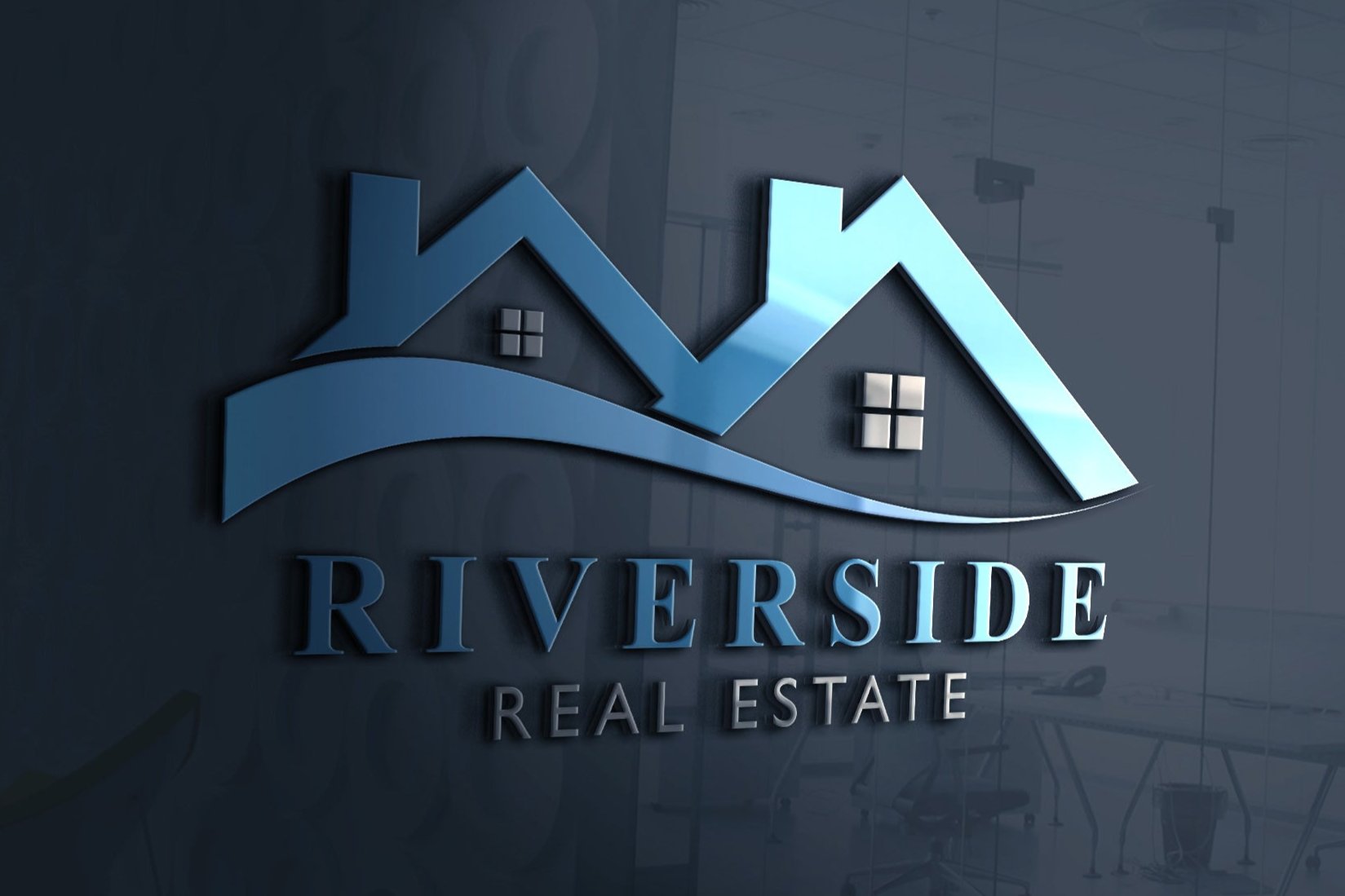 Logo Design | Real Estate Logo | Realtor Logo | Real Estate Marketing | House Logo | Home Logo | Wave Design | Water Design