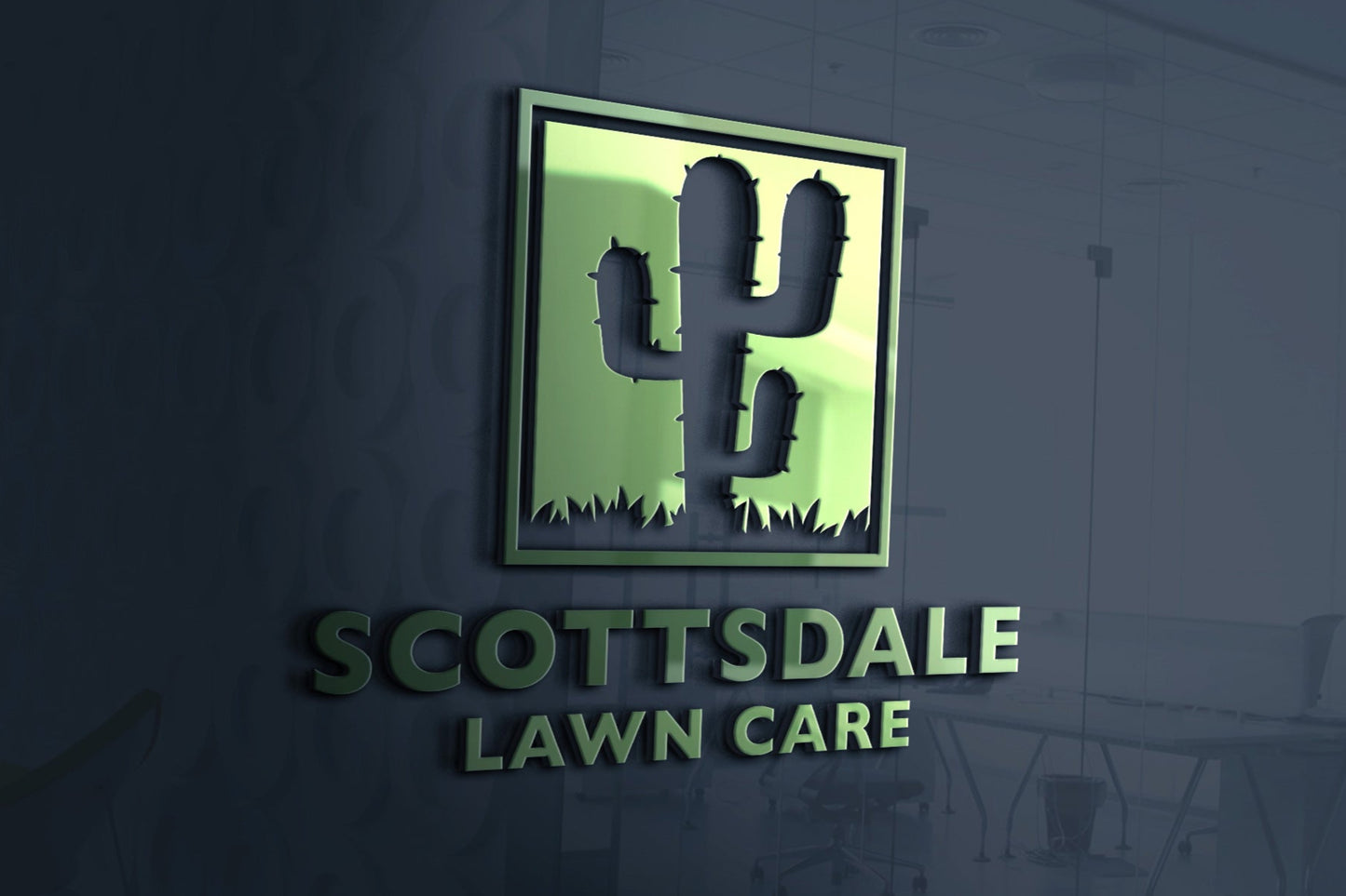Logo Design - Landscaping Logo | Lawn Care Logo | Cactus Design | Lawn Maintenance Logo | Landscape Design