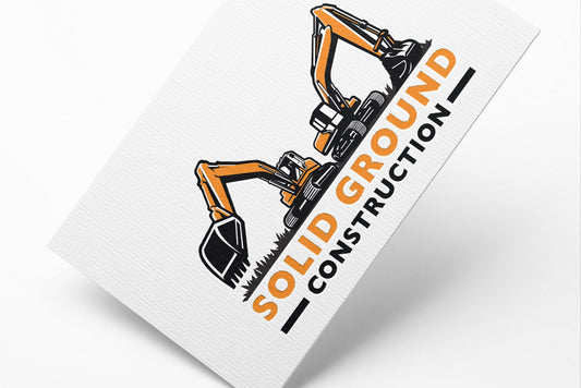 Logo Design - Construction Company Logo | Construction Business Logo | Excavation Logo | Excavator Design