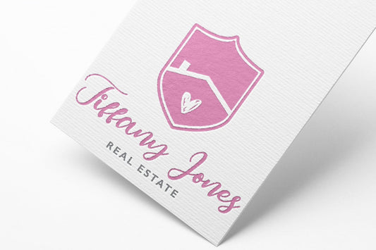 Logo Design - Real Estate Logo | Realtor Logo | House Design | Real Estate Shield | Heart Design