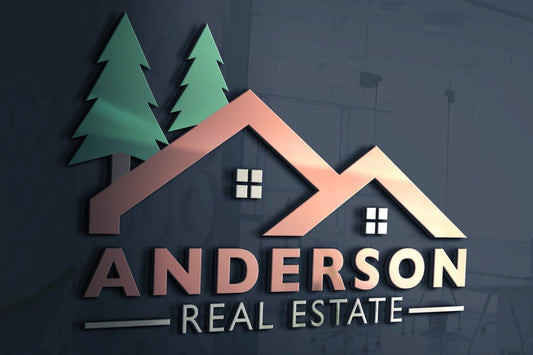 Logo Design Real Estate Realtor Property Management Construction Roofing Tree