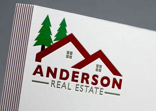 Logo Design Real Estate Realtor Property Management Construction Roofing Tree