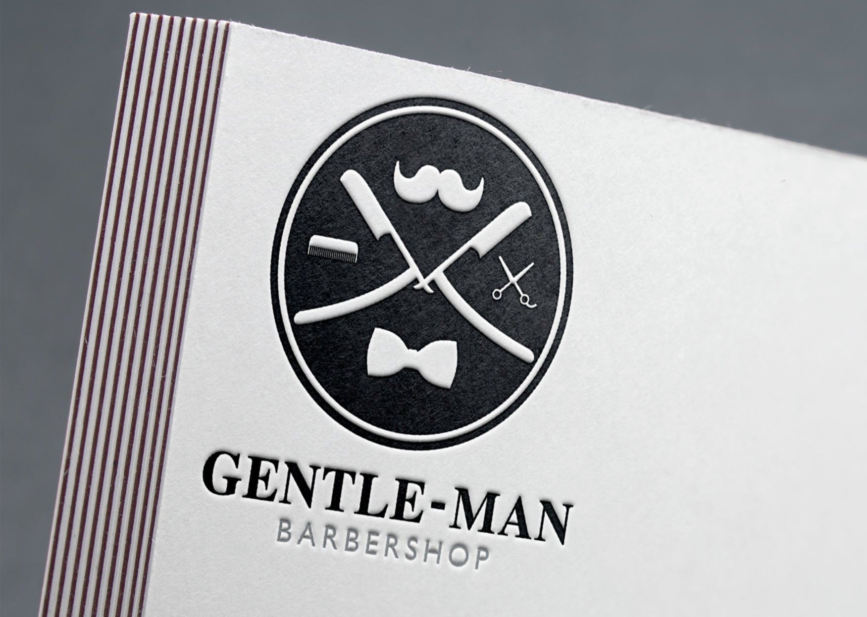 Barbershop Logo Design | Barber | Barber Shop Logo | Barber Logo | Mustache Design | Scissors | Comb